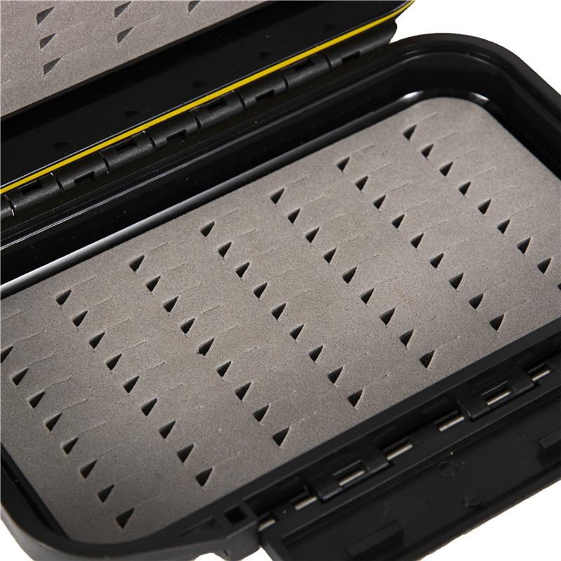 Portable Waterproof Fly Fishing Lure Bait Trout Flies Storage Box Double Sided Fish Lure Container