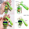 Kleurrijke PVC Ninja Turtles Sleutelhanger Schattige Siliconen Tassenhanger Voor Kinderen Cadeaus