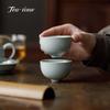 Ru Kiln Ceramic Tea Cup Handmade Porcelain Cups Teacups Pair Puera Bowl Maker Ceremony Beautiful Mate Jingde Town Japanese Puer