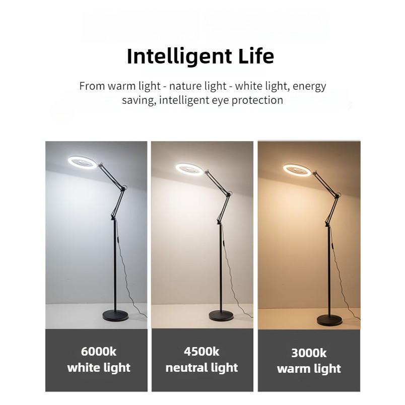Nail Art Tattoo LED Intelligent Eye Protection Fill Light Floor Standing Work Light Foldable Professional Beauty Lamp