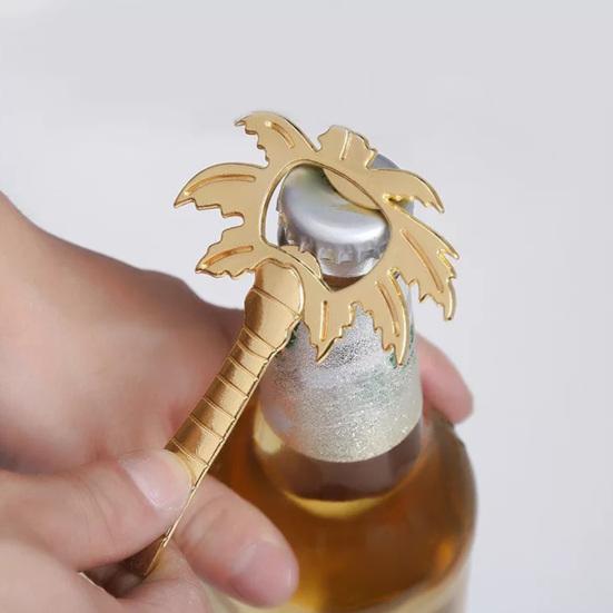 Wonderful Creative Comfortable To Grip Coconut Tree Shape Small Gift Alloy Beer Bottle Opener for Wedding Beer Cap Opener