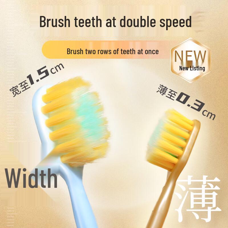 Youyoujun Wide Head Soft Toothbrushes (3-Pack)
