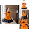Sexy Lolita Pumpkin Maid Costume Dress For Halloween Party