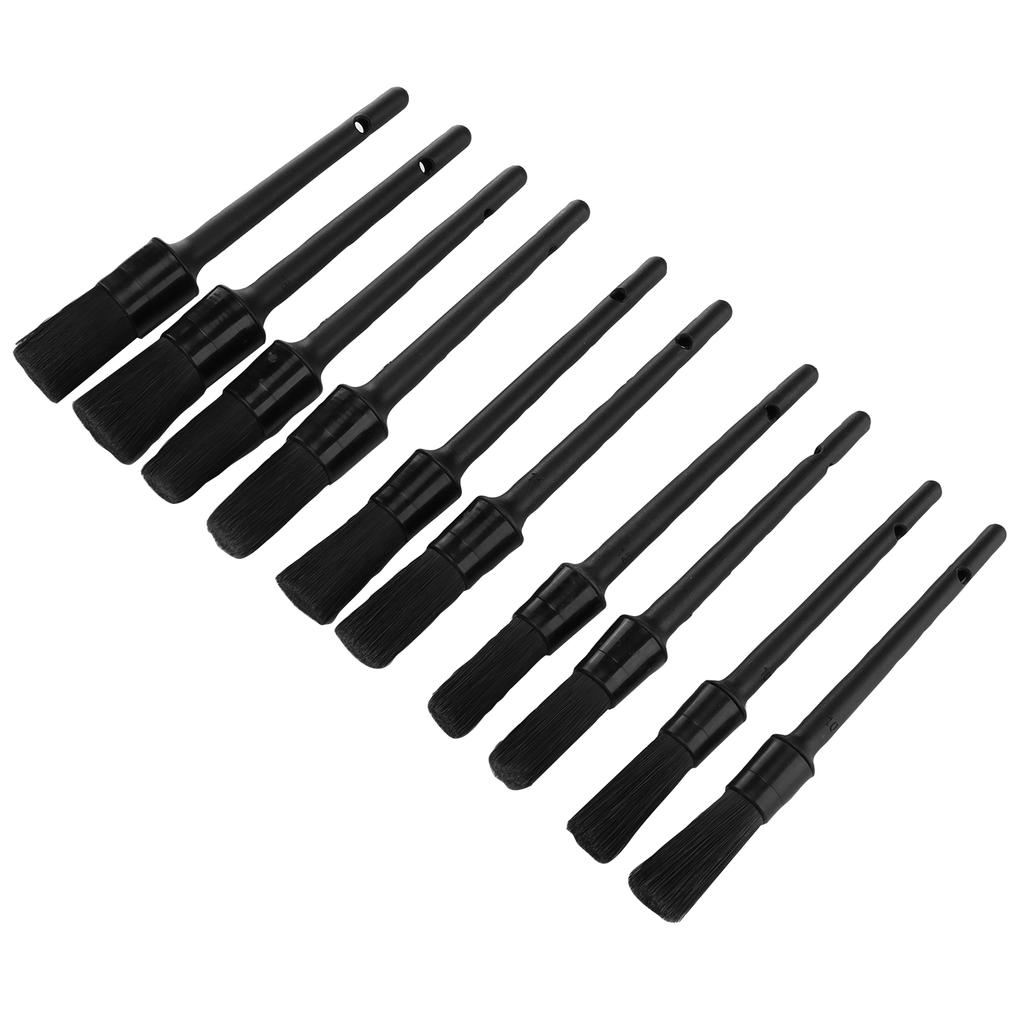 10pcs Detailing Dusting Brushes Kit Scrub Cleaning Tool for Automotive Interior Exterior Wheels Air Vent