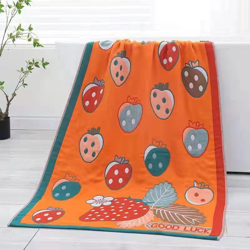 New Soft Ethnic Style Sun God Cotton Bath Towel - Skin-friendly & Absorbent