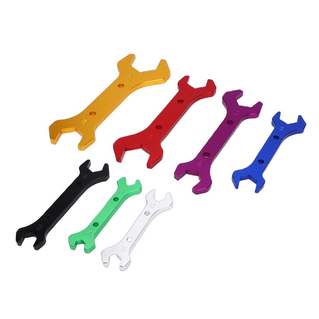  7PCS Double Ended AN Wrench Set Aluminum Alloy Spanner Tool for AN3 To AN20 Fittings 