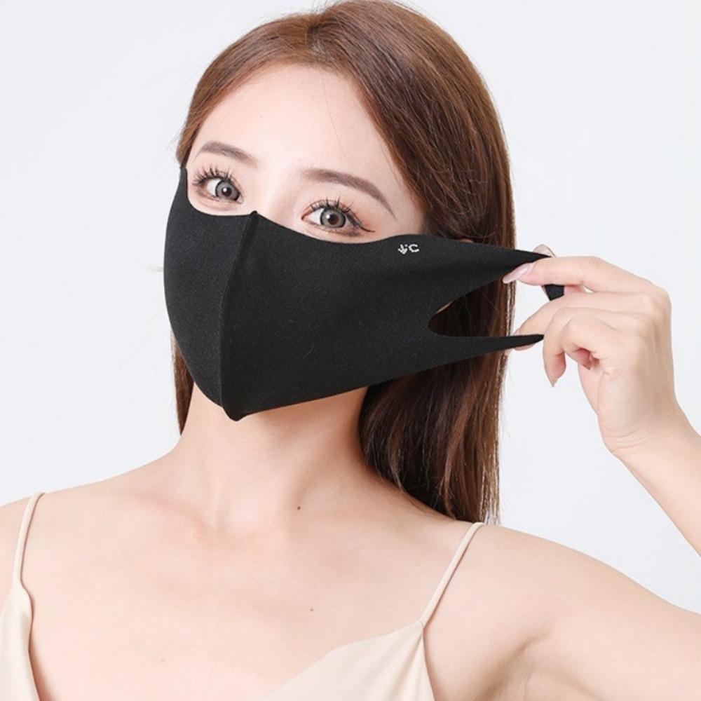 Summer UV Block Neck Scarf Breathable Ice Silk Face Mask Wrap for Women