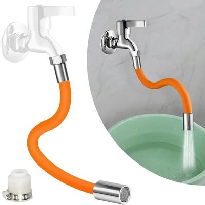 1pc Water Faut Extension Pipe Universal Flexible Extended Water Pipe Anti-Splash Extension Pipe