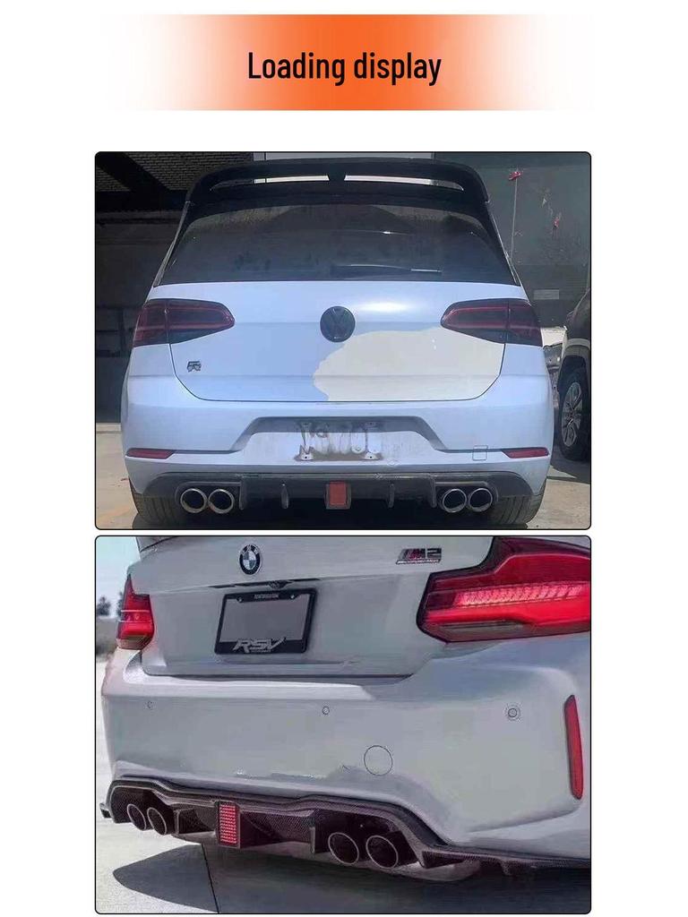 Golf 7.5 Carbon Fiber Rear Bumper Lip Spoiler & Diffuser