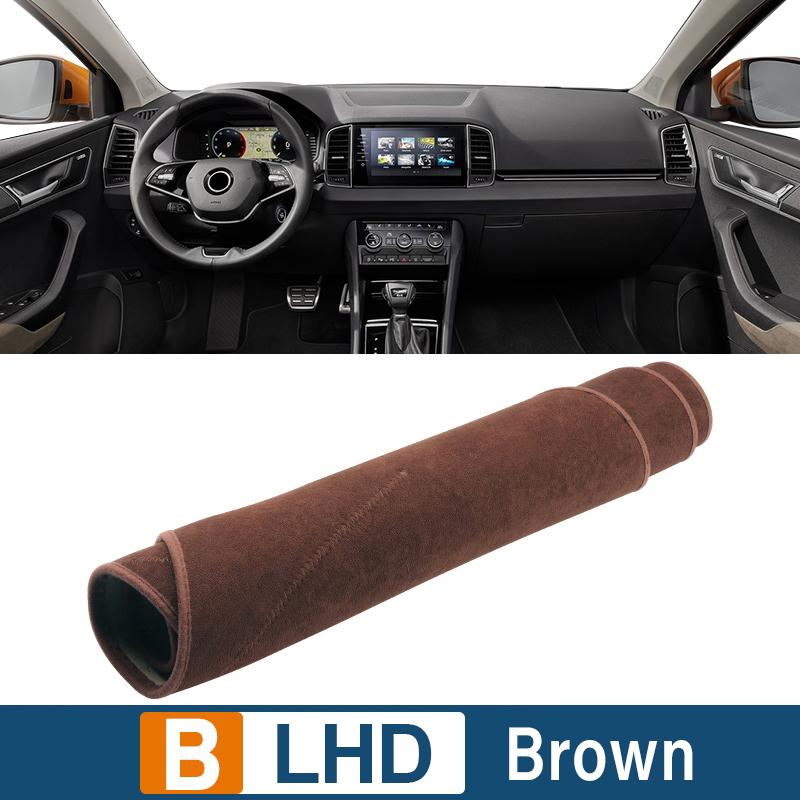 

Для Skoda Karoq 2017 2018 2019 2020 2024 2024 2024 Чехол на приборную панель автомобиля, защитный коврик от солнца, анти-УФ-излучения, нескользящий коврик