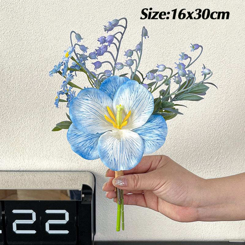 Fake Plants Artificial Flower Bunch Room Decor Decorative Fake Flower Desk Accessories Wedding Party Flower Supplies