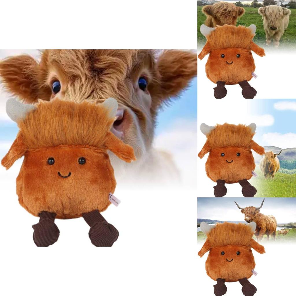Soft And Cuddly Calf Carey Medium Plush Toy Adorable Highland Cow Stuffed Animal 17cm
