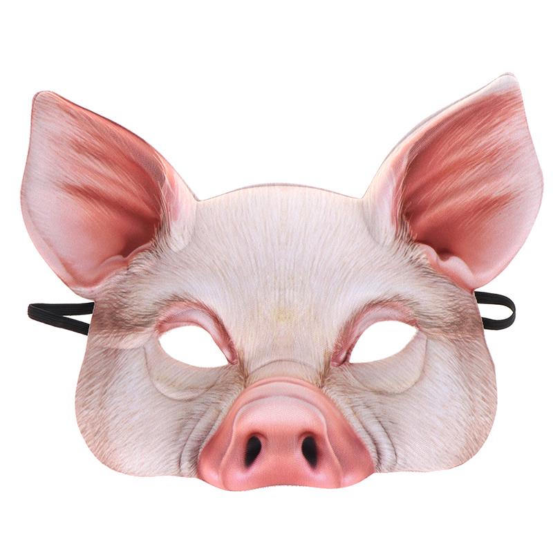 1ks Plesová maska Prase Poloviční obličej Párty maska Na Halloween Festival Jevištní představení