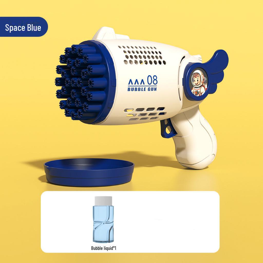 Popular Handheld Luminous Gatling Bubble Gun: Fully Automatic Bubble-Blowing Toy for Kids