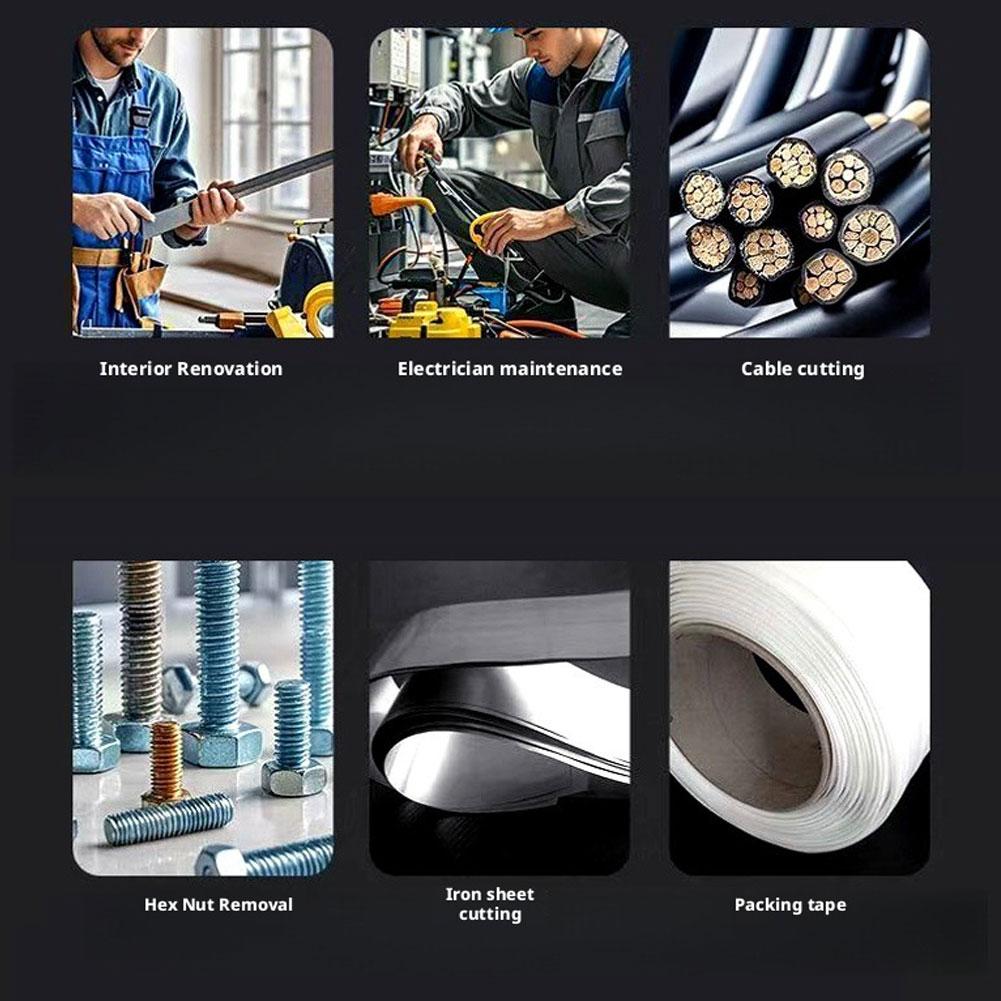 Industrielle Elektriker-Schere aus Edelstahl mit Schraubenschlüsselfunktion zum Schneiden von Kabeln und Eisendraht, Abisolieren, Crimpen, Handwerkzeug