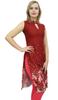 Bimba Women's Sleeveless Black Floral Printed Tunic Designer Kurta Kurti-10
