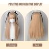 WTB Golden Long Straight Synthetic Wig Female Misa Amane Cos Straight Bangs Fluffy Smooth Long Straight Hair Wig