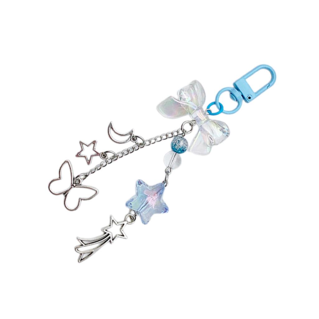 Stylish Dolphin Pendant Keychain Bowknot Phone Charm Cute Phone Chain Bowknot Keychain Pendant for Various Occasion