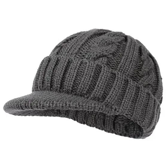 WTEMPO Cold-proof Windproof Outdoor Knitted Baseball Hats Men's Solid Color Thick Winter Soft Warm Woolen Hats