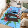 Personalized Name Stitch Paradise Living Room Non-Slip Area Rug Soft Carpet for Bedroom Kids Playroom Sofa Office Home Decor Doormat