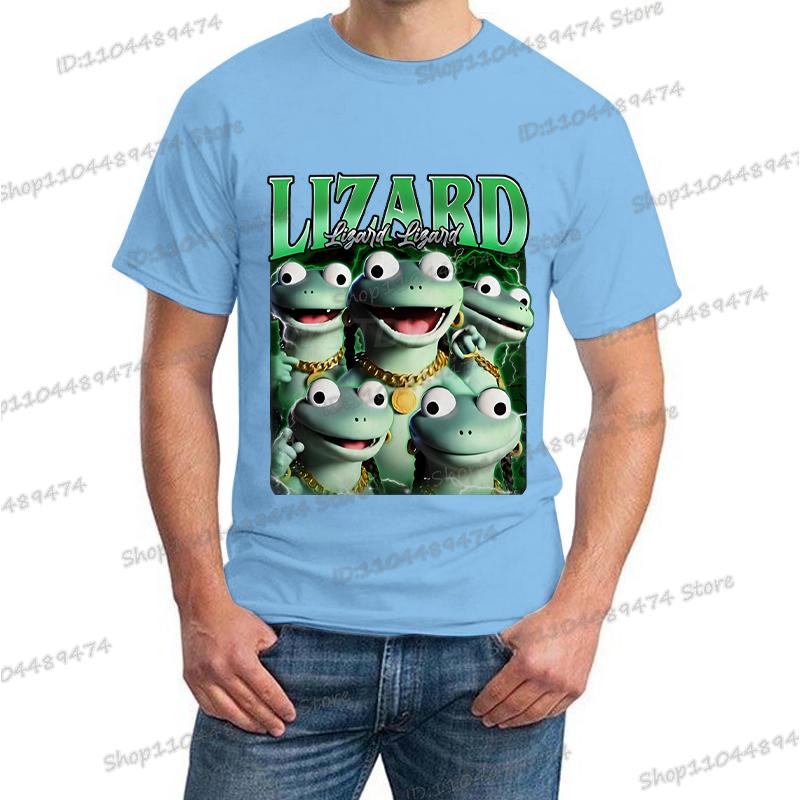 2025 Lizard Lizard Lizard Meme T Shirt Men Women Hippie Vintage Short Sleeve Tees Y2K Funny Design Casual Unisex Tshirts
