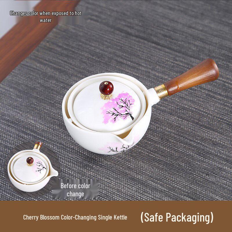 Portable Ceramic Travel Tea Set with Automatic Kung Fu Tea Maker - Business Gift