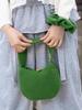 The Green Lab Wool Knit Mini Tote Bag [Green]