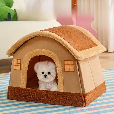 Hundehütte Im Winter Warm Geschlossen Haustierzelt Haus Kleiner und Mittelgroßer Hund Teddyhaus Katzennest Kann Abgenommen Werden und Universell In Allen Jahreszeiten
