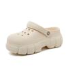 ZB Slippers New Summer Outer Wear Thick-soled Soft-soled Two Hole Shoes Increase Height