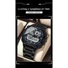 POEDAGAR Top Luxury Men Quartz Watch Waterproof Stainless Steel LED Man Watch Week Date Sports Military Electronic Watches
