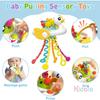 Montessori Baby Toys 3 In 1 Develop Teething Sensory Toys Pull String Silicone Educational Toys for Kids Toddler Christmas Gift