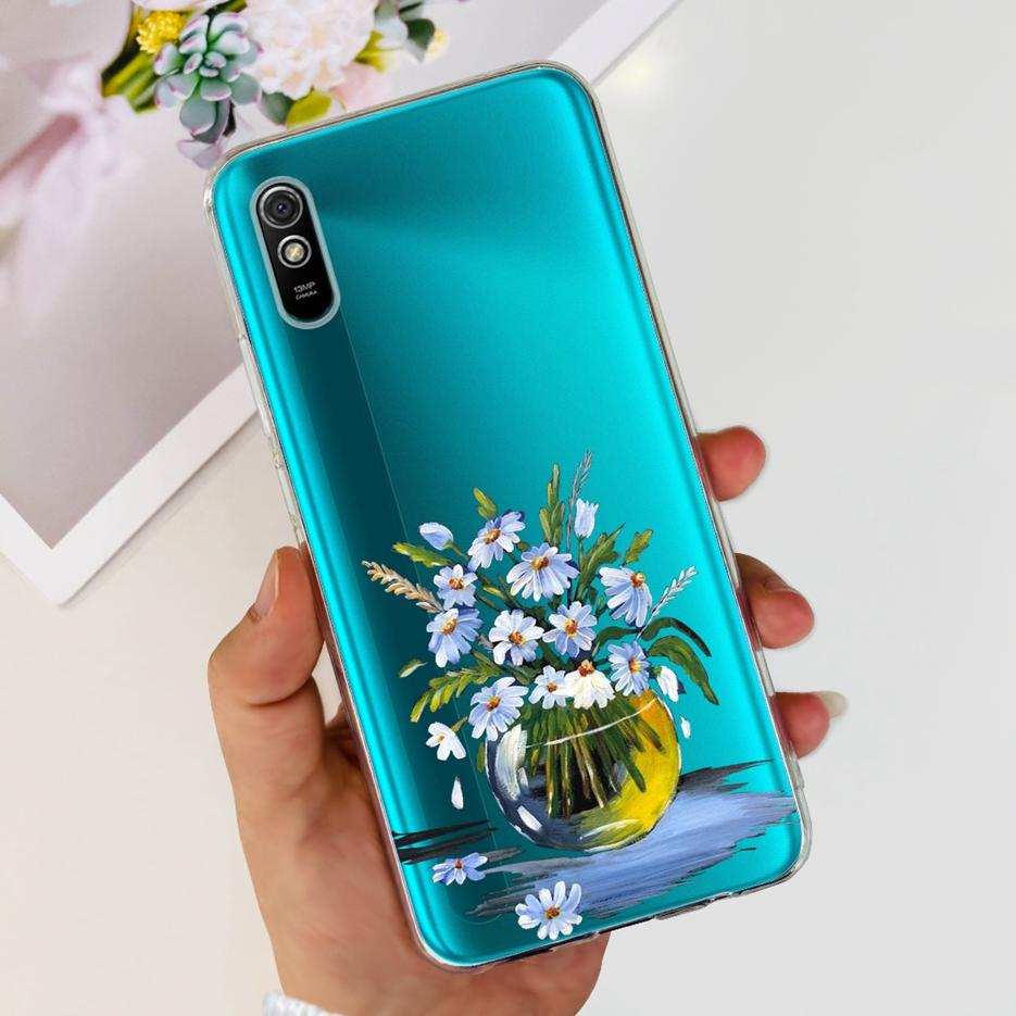 For Xiaomi Redmi 9A Case Redmi 9AT Stylish Painted Cover Clear Silicone Phone Case For Xiaomi Redmi 9A Sport Redmi9A T Soft Bags
