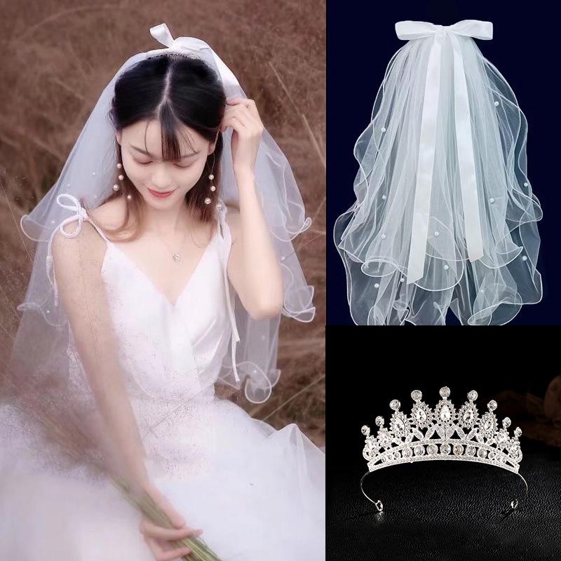 Feenwald Brautkopfschmuck Schleier Set - Perfekt für Hochzeit, Heiratsantrag oder standesamtliche Trauung.