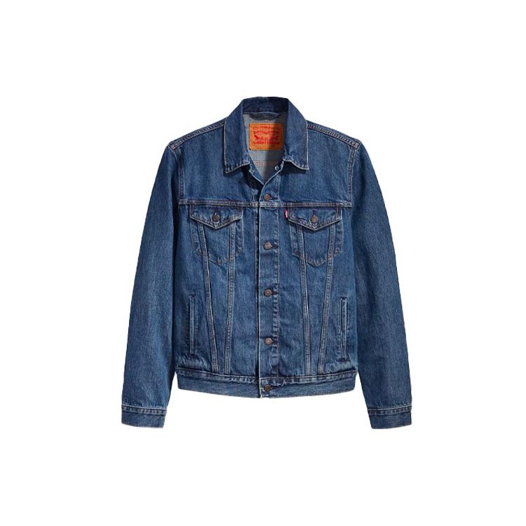 Levis Button-Down Collar Denim Jacket Men Jacket Blue 72334-0406