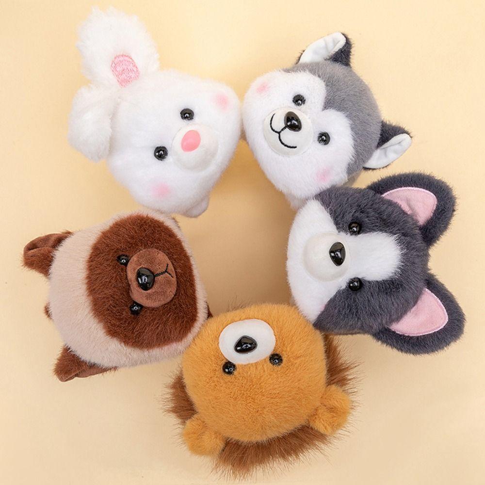 Boneco Husky Raccoon com Presilha Coelho Pequeno Veado Boneco de Pelúcia Panda Kawaii Brinquedo de Pelúcia Festas de Aniversário
