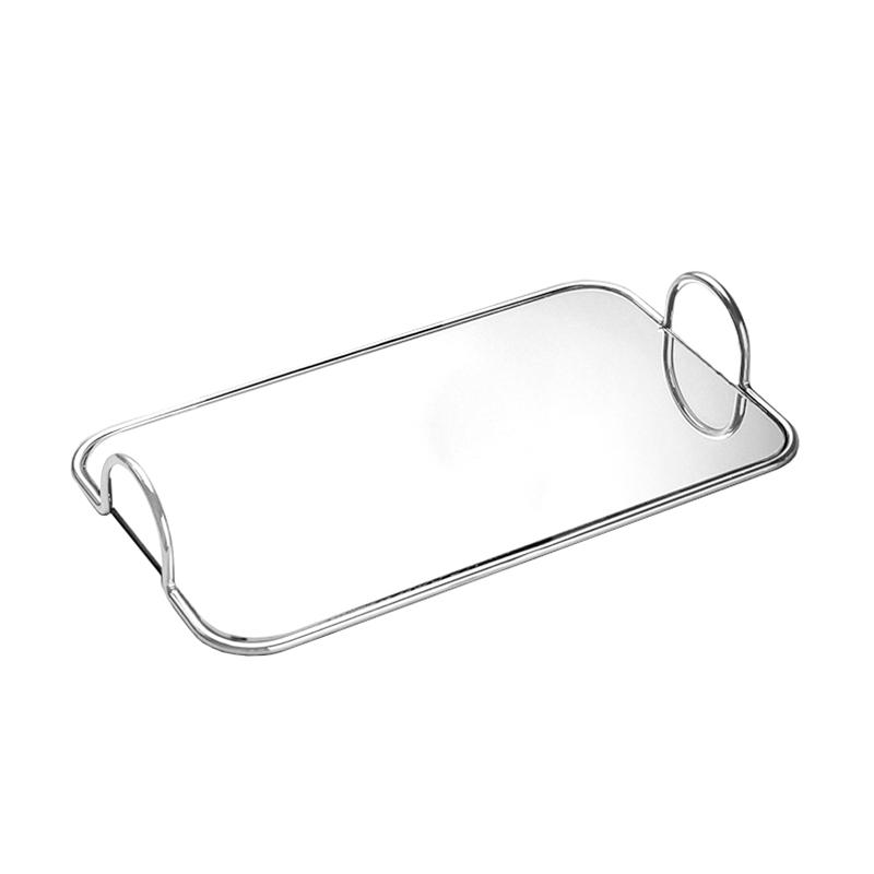 

1 шт. поднос для фруктов, роскошный зеркальный поднос, украшение стола, реквизит для съемки, скандинавский поднос для хранения ювелирных изделий, дом