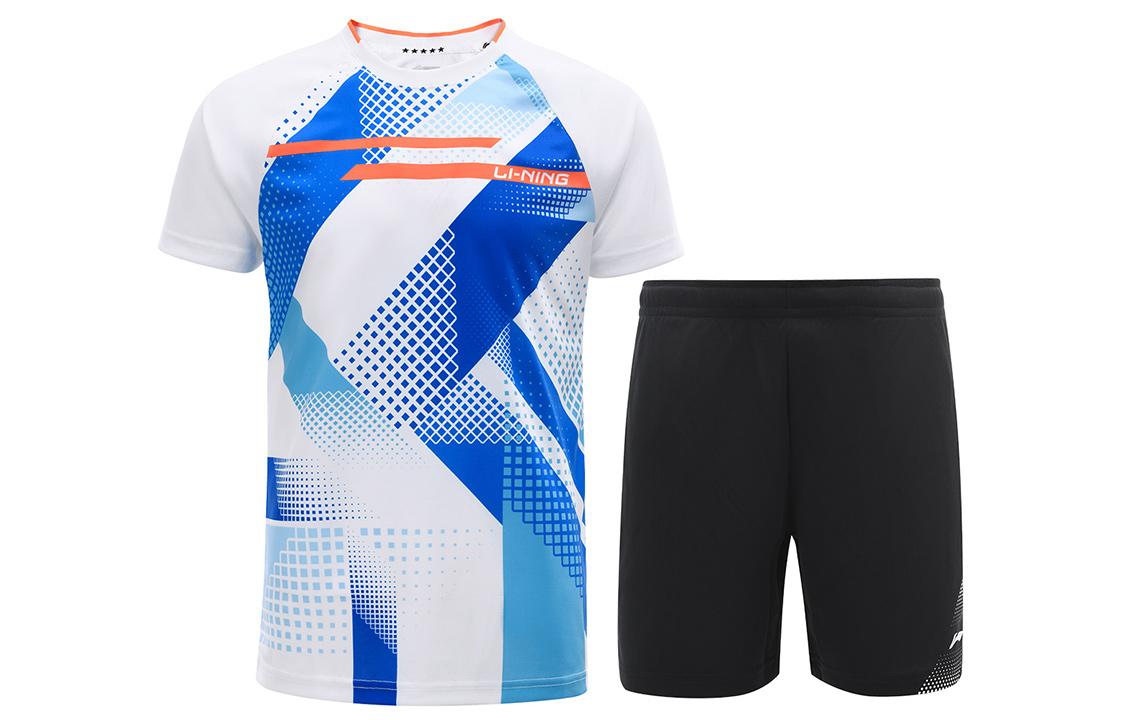 Li Ning Casual Sportswear Men s White Blue AATR097-1 S