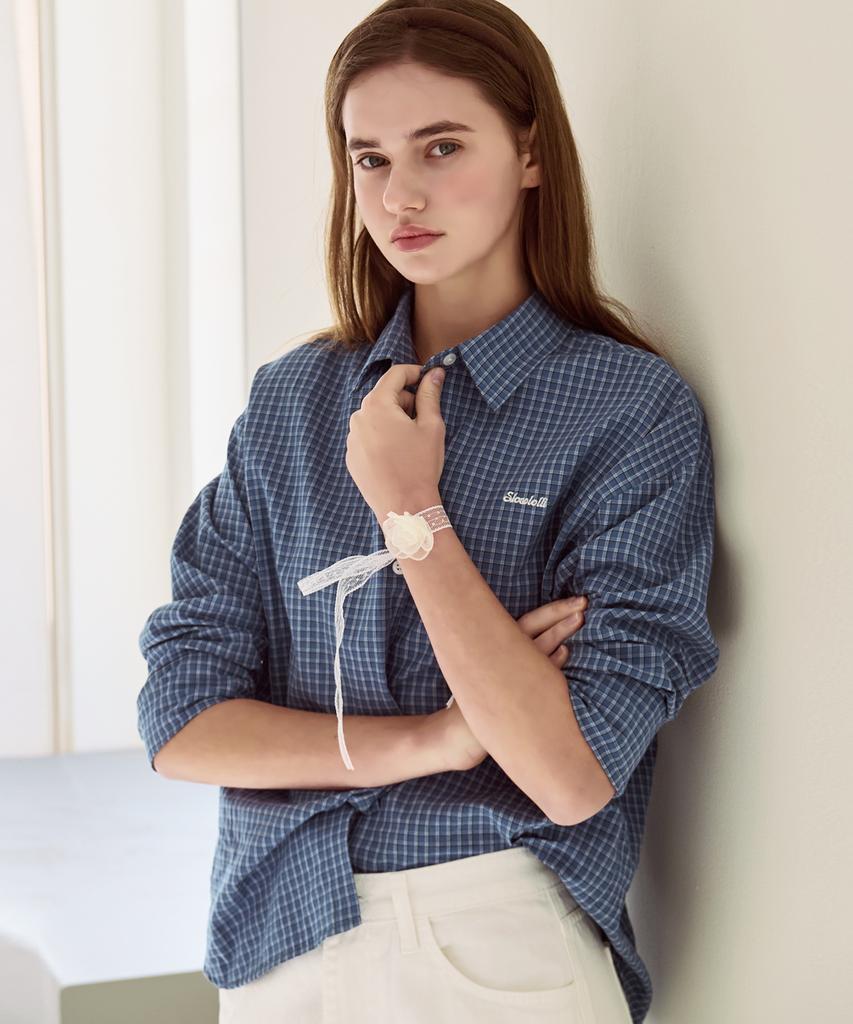 SLOWLOLLI Square Check Shirt_2 Colors