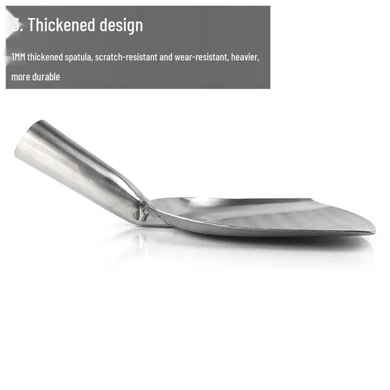 Xiyao Edelstahl-Kochspatel mit verlängertem Griff