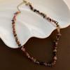Mori Style Handmade Colorful Natural Stone Beaded Necklace