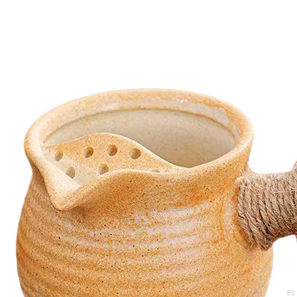 Ceramic Tea Pot for Boiling Water Portable with Anti Scald Handle Infuser House