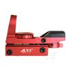 ANS Optical Lightweight Open Dot Sight with Red Multi-Reticle, 4 Shapes, 7 Red Levels, and Ruby Lens for Airsoft