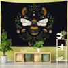 Bee Floral Tapestry Wall Hanging Daisy Flower Wall Decor Tapestries Hanging Bedroom Drom Room Wall Decor Small Black Tapestry
