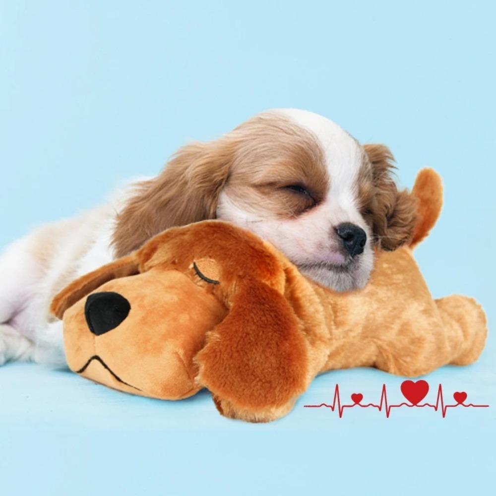 Giocattoli Rilassanti per Animali Domestici, Compagno per l'Ansia del Cane Giocattoli di Peluche con Simulazione del Battito Cardiaco per Dormire – Il Regalo Perfetto per il Tuo Amico Peloso!