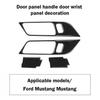 Carbon Fiber Interior Door Handle Trim Cover Accessories For Ford Mustang 2015+