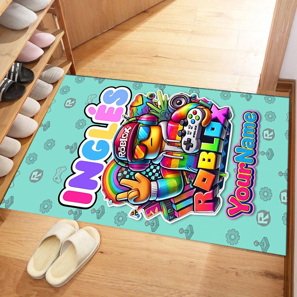 Roblox 464 Customize Text Carpet Perfect for Balcony Dining Room Entryway Kitchen Anti-slip Rug Decorate Offices Spiritual Gift
