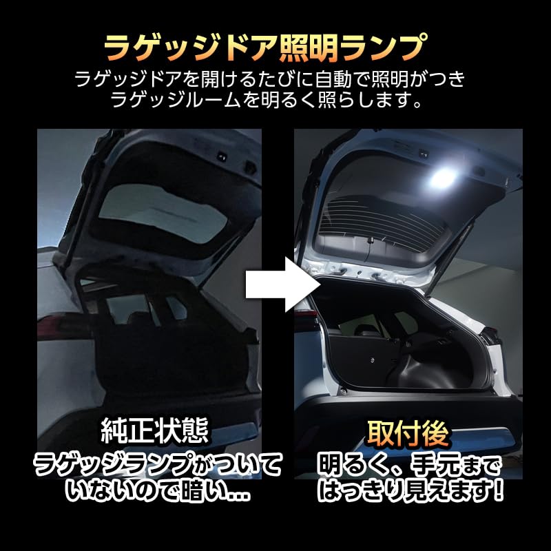 Enlarge Trading Luggage Door Light Kit for Toyota Corolla Cross Z(2023+)Logo Projection & Red Warning LED Power Back Door TypeMade for Safety & Style
