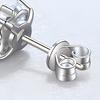 1 Pair Stud Earrings Four-Leaf Clover Design Micro-Setting High Clarity Cubic Zirconia Sparkling Earrings