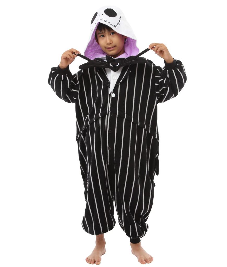SAZAC Character Fleece Kigurumi, Disney's The Nightmare Before Christmas Jack, 110cm, for Children