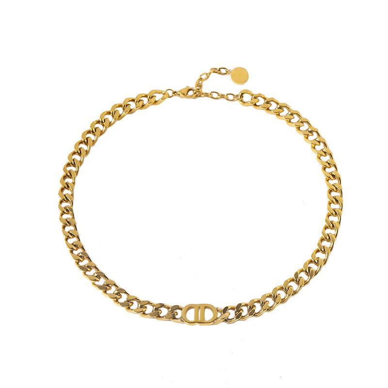 Europäischer und Amerikanischer Stil Klobige Kette Titanstahl Halskette Set